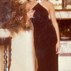 Rudi Germreich/Chris den Bakker black dress with aluminum collar.  Original